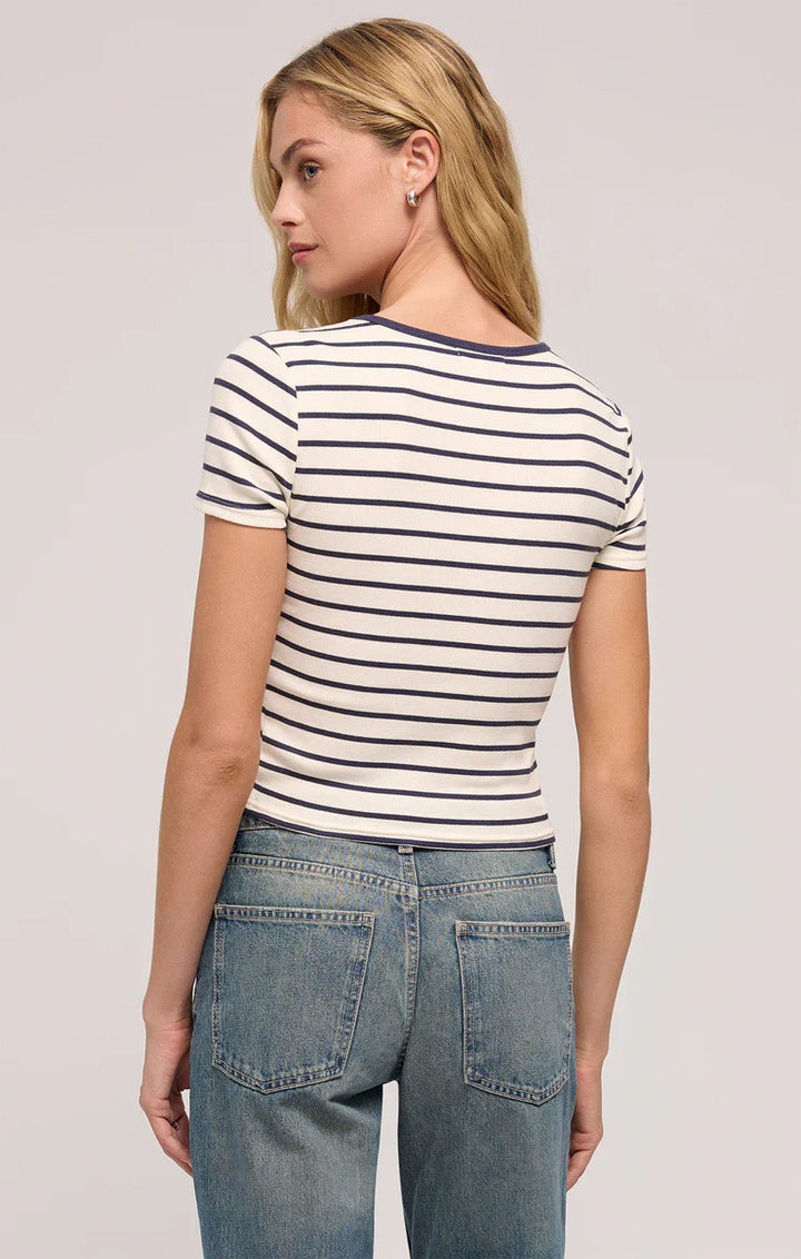 Saxton Striped Rib Tee