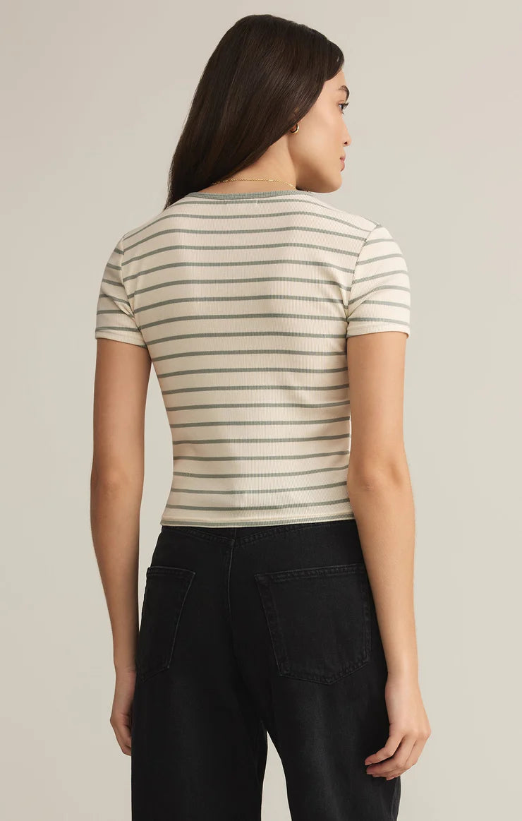 Saxton Striped Rib Tee