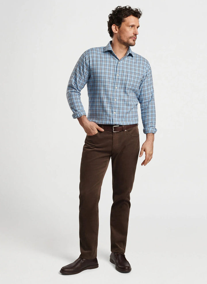 Nelson Flannelite Cotton-Stretch Sport Shirt