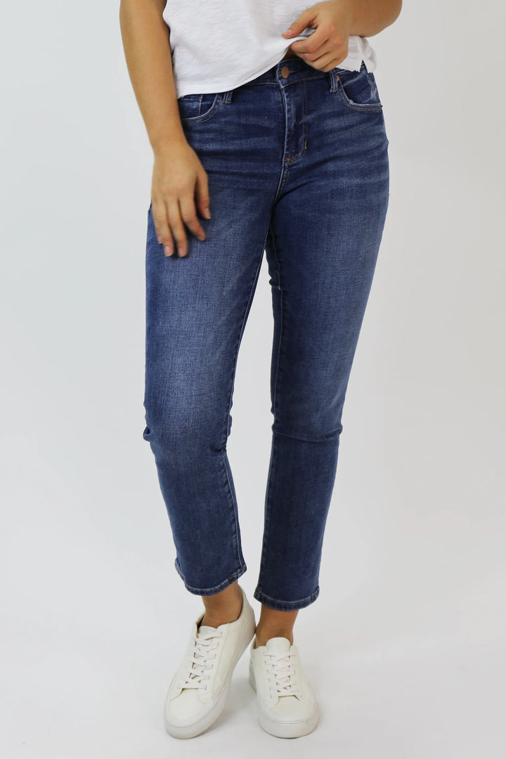 Blaire High Rise Ankle Slim Straight Jeans