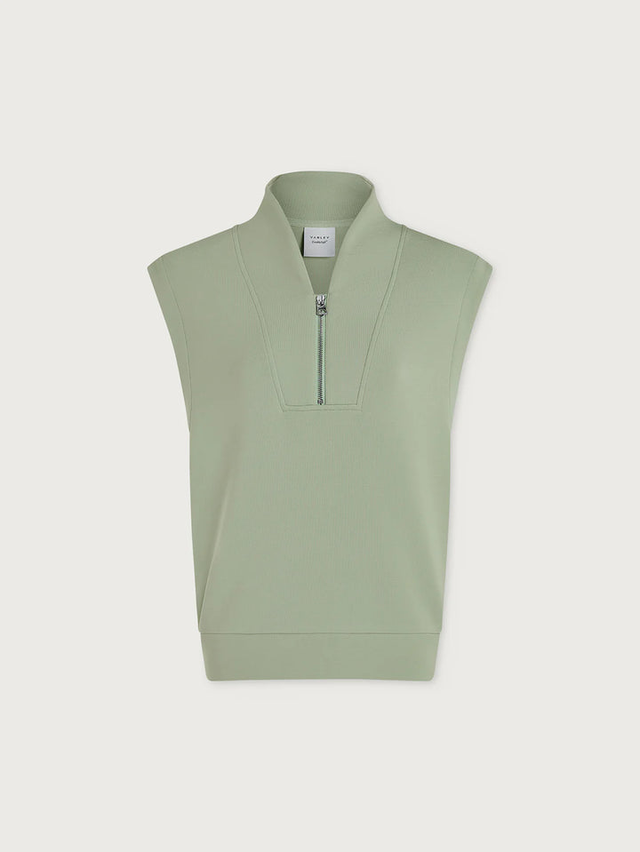 Loretta Half-Zip Sleeveless Sweat