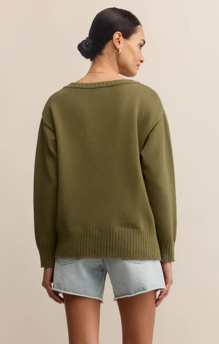 All Around Cotton V-Neck Sweater