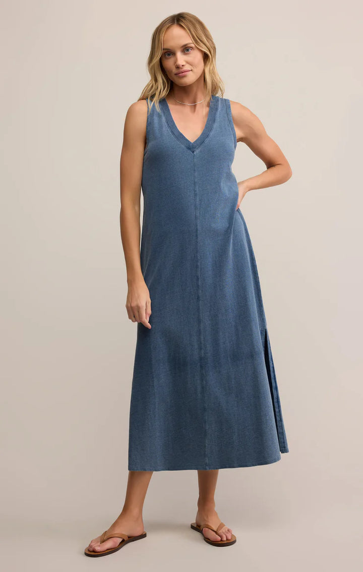 Coastline Jersey Denim Dress