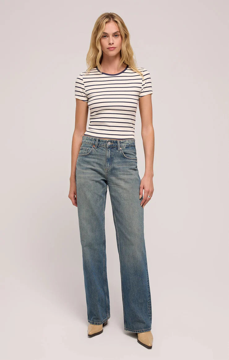 Saxton Striped Rib Tee