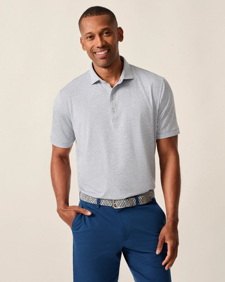 Lyndon Striped Jersey Performance Polo